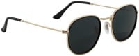 Glassy Hudson Polarized Sunglasses - gold/black polarized lens