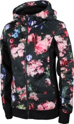 Roxy Frost Printed Hoodie - true black blooming party