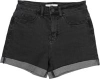 Vans Women's High Rise Roll Cuff Shorts - black fade