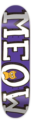 Meow Logo 8.25 Skateboard Deck - purple - view large