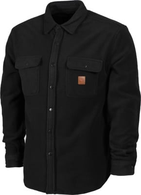 Brixton Bowery Fleece Flannel Shirt - black - view large