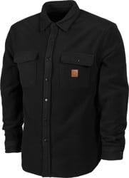 Brixton Bowery Fleece Flannel Shirt - black