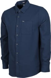 Volcom Caden Solid Flannel Shirt - navy