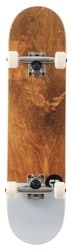 Tactics Icon 7.75 Complete Skateboard - brown deck / raw trucks / white wheels