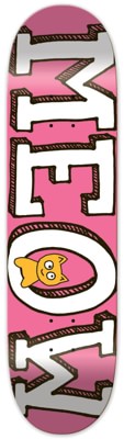 Meow Logo 7.75 Skateboard Deck - pink - view large