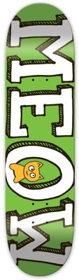 Meow Logo 8.25 Skateboard Deck - green - view large