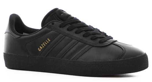 Adidas Gazelle ADV Skate Shoes - core black/core black/gold metallic - view large