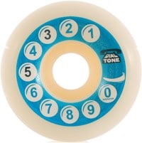 Dial Tone Wheel Co. OG Rotary Conical Skateboard Wheels - white/blue (99a)