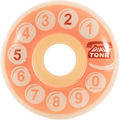 Dial Tone Wheel Co. OG Rotary Skateboard Wheels - white/peach (99a) - view large