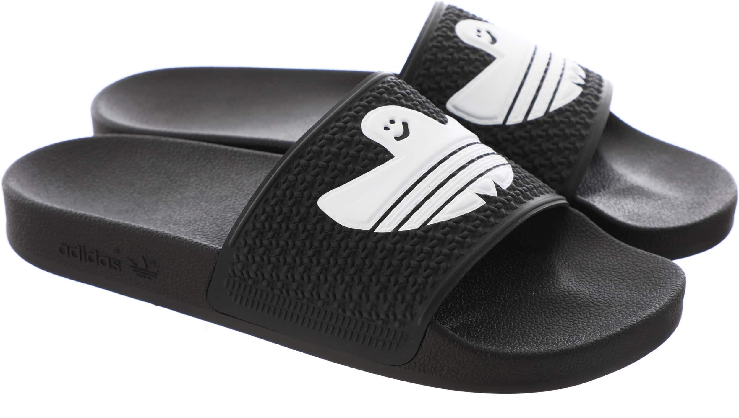 Adidas Shmoofoil Slide - core black/footwear white/footwear white | Tactics