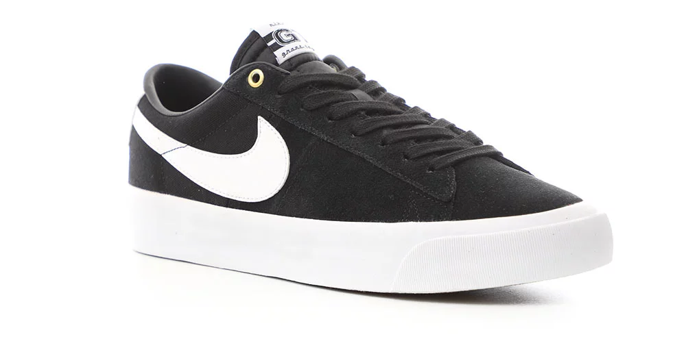 interrumpir Embotellamiento motivo Nike SB Zoom Blazer Low Pro GT Skate Shoes - black/white-black-gum light  brown - Free Shipping | Tactics