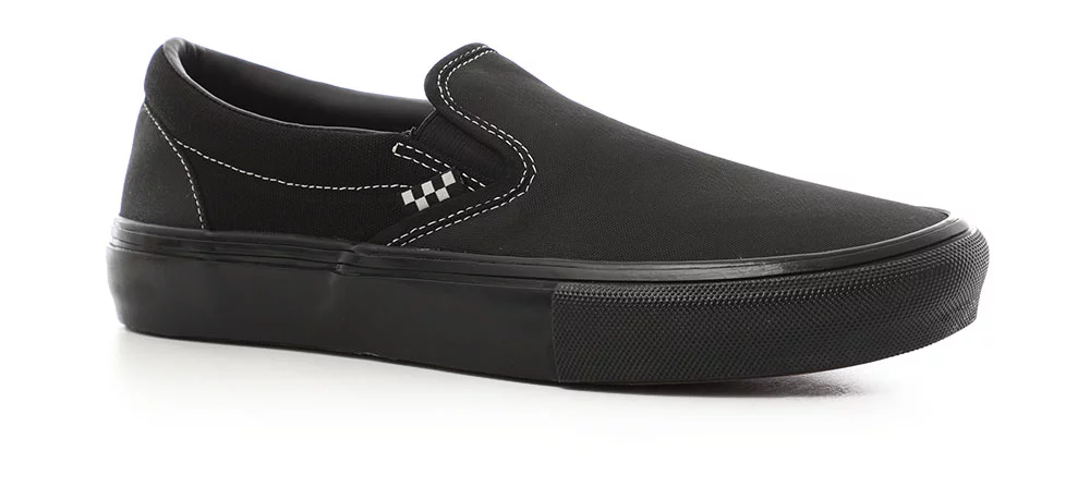 black slip on vans on sale