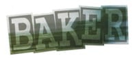 Baker Ribbon Logo Sticker - grey blur