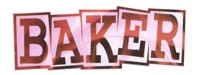 Baker Ribbon Logo Sticker - red/pink