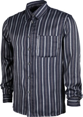 Passport Workers Stripes L/S Shirt - navy - view large