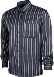 Passport Workers Stripes L/S Shirt - navy