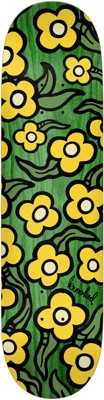 Krooked Team Wild Style Flowers 7.75 Skateboard Deck - green - view large