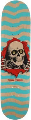 Powell Peralta Ripper 8.0 242 Shape Skateboard Deck - natural/turqoise - view large