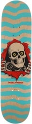 Powell Peralta Ripper 8.0 242 Shape Skateboard Deck - natural/turqoise