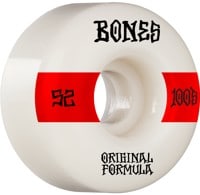 Bones 100's OG Formula V4 Wide Skateboard Wheels - white/red #14 (100a)
