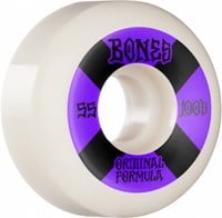 Bones 100's OG Formula V5 Sidecut Skateboard Wheels - white/purple #4 (100a)