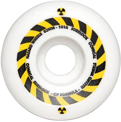 Madness Hazard Sign Conical Surelock Skateboard Wheels - white (101a) - view large