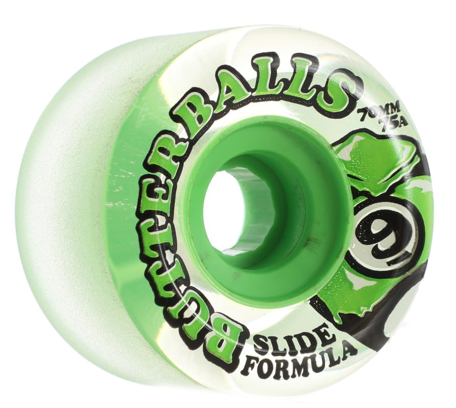 Sector 9 Butter Balls Slide Formula Longboard Wheels clear/green 70
