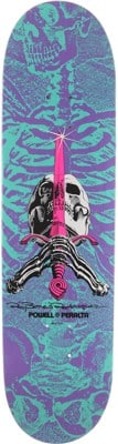 Powell Peralta Skull & Sword 8.25 248 Shape Skateboard Deck - turquoise/purple - view large