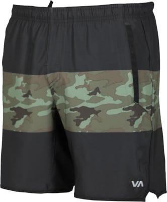 RVCA Yogger Stretch Shorts - green camo/black - view large