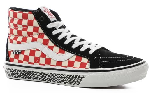Vans Skate Sk8-Hi Reissue Shoes - (jeff grosso)'84 black/red check - view large