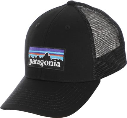 Patagonia P-6 Logo LoPro Trucker Hat - black - view large