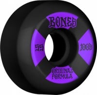 Bones 100's OG Formula V5 Sidecut Skateboard Wheels - black/purple #4 (100a)