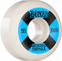 Bones 100's OG Formula V5 Sidecut Skateboard Wheels - white/blue #4 (100a)