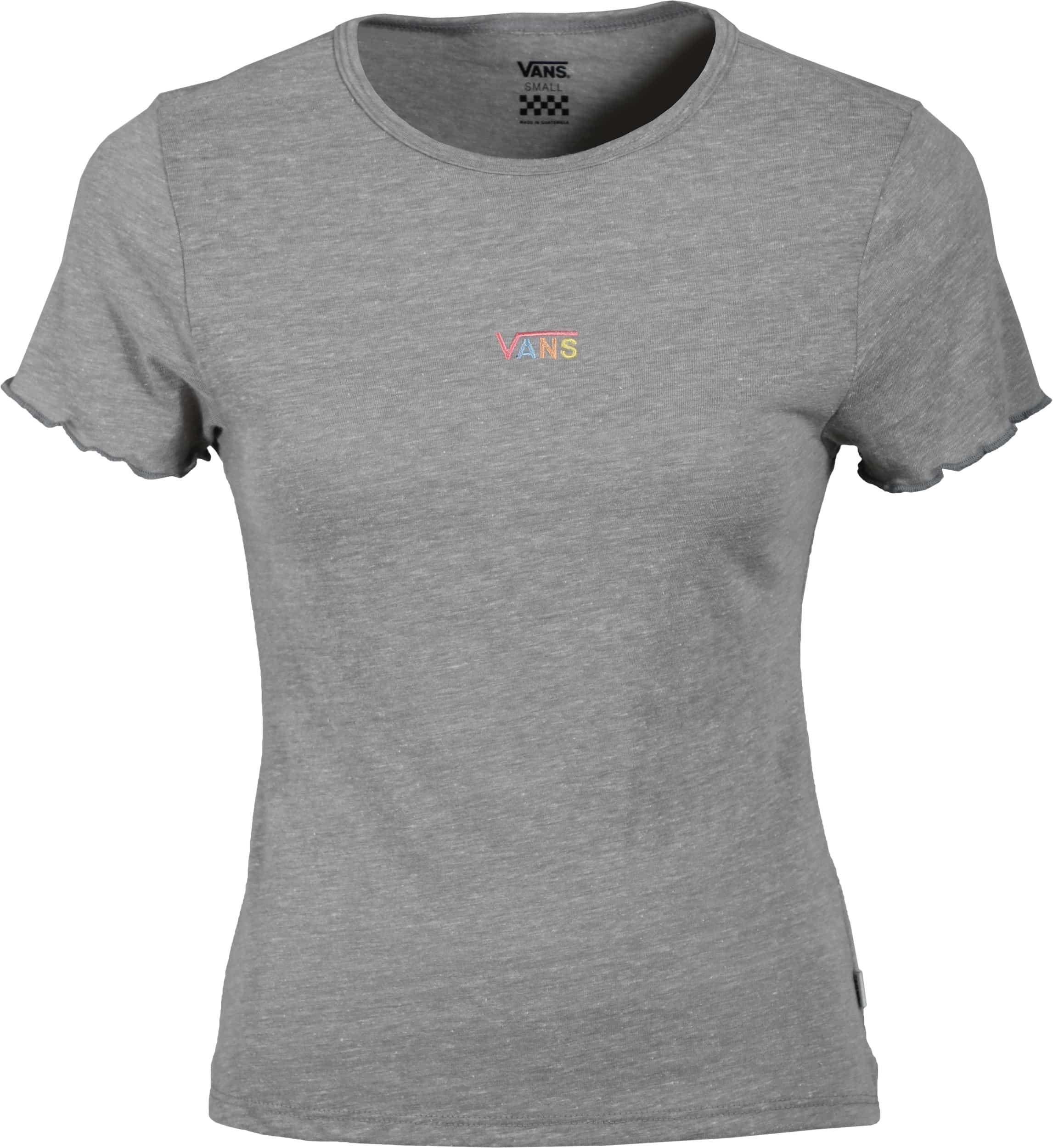 Vans Women's Tiny V TShirt cement heather/pink lemonade Tactics