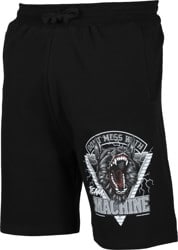 Loser Machine Don't Mess Fleece Shorts - black