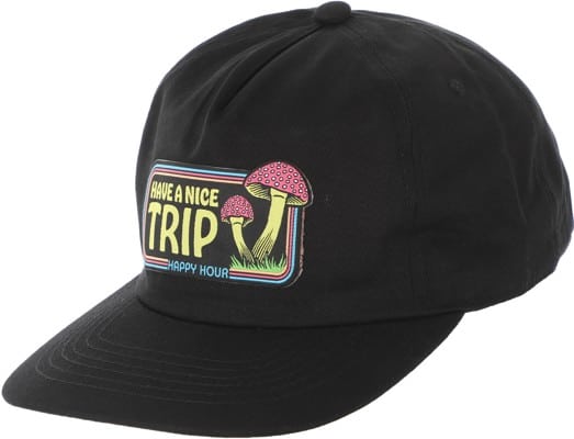 Happy Hour Have A Nice Trip Snapback Hat - black - view large
