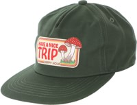 Happy Hour Have A Nice Trip Snapback Hat - cream/green