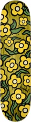 Krooked Team Wild Style Flowers 7.75 Skateboard Deck - yellow