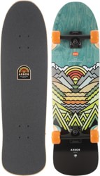 Arbor Martillo Artist 8.875 Complete Cruiser Skateboard - draplin / black trucks / ghost orange wheels