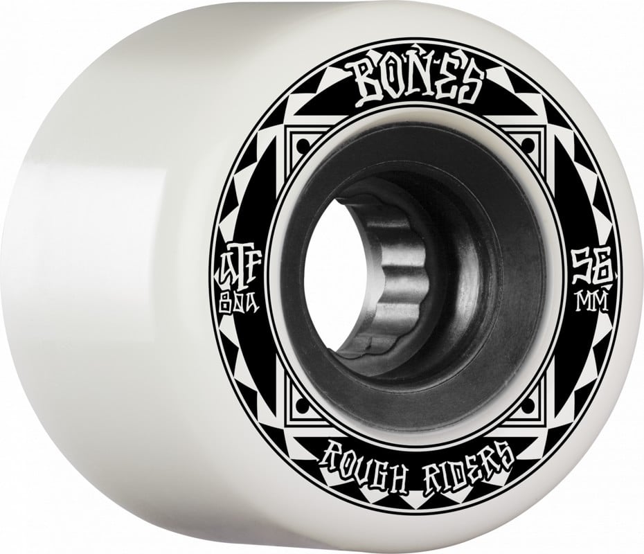 Bones ATF Rough Riders Cruiser Skateboard Wheels runners white (80a