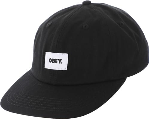 Obey Bold Label Organic Strapback Hat - black - view large