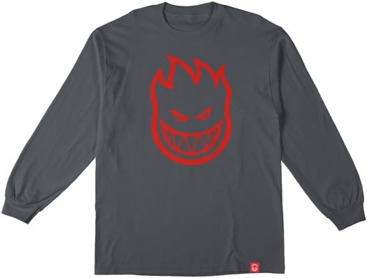 Spitfire Kids Bighead L/S T-Shirt - charcoal/red - view large