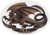 Powell Peralta Oval Dragon Sticker - gold