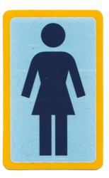 Girl OG MD Sticker - navy-blue-yellow