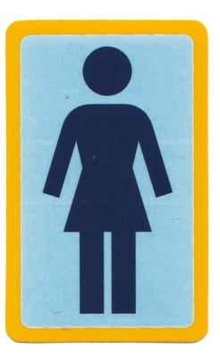 Girl OG LG Sticker - navy-blue-yellow - view large