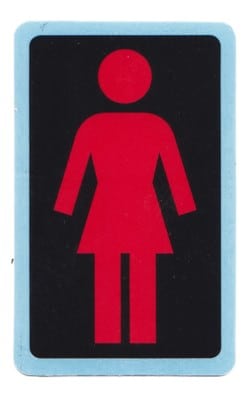 Girl OG LG Sticker - red-black-blue - view large