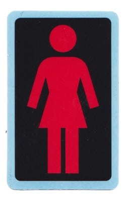 Girl OG LG Sticker - red-black-blue - view large