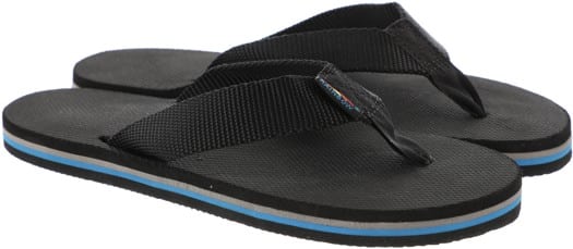 Rainbow Sandals Women's Classic Rubber Sandals - all black w/rainbow arch - view large