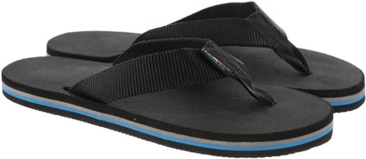 Rainbow Sandals Women's Classic Rubber Sandals - all black w/rainbow ...