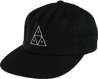 HUF Essentials Unstructured Triple Triangle Snapback Hat - black